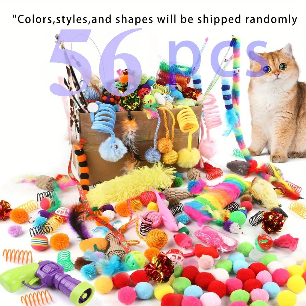 Cat Toy Variety Pack, 14, 28 or 56 Pieces