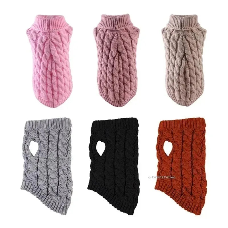 Dog Winter Clothes Knitted Pet Sweater For Small Medium Dogs Chihuahua Puppy Pet Clothes Yorkshire Pure Pullovers