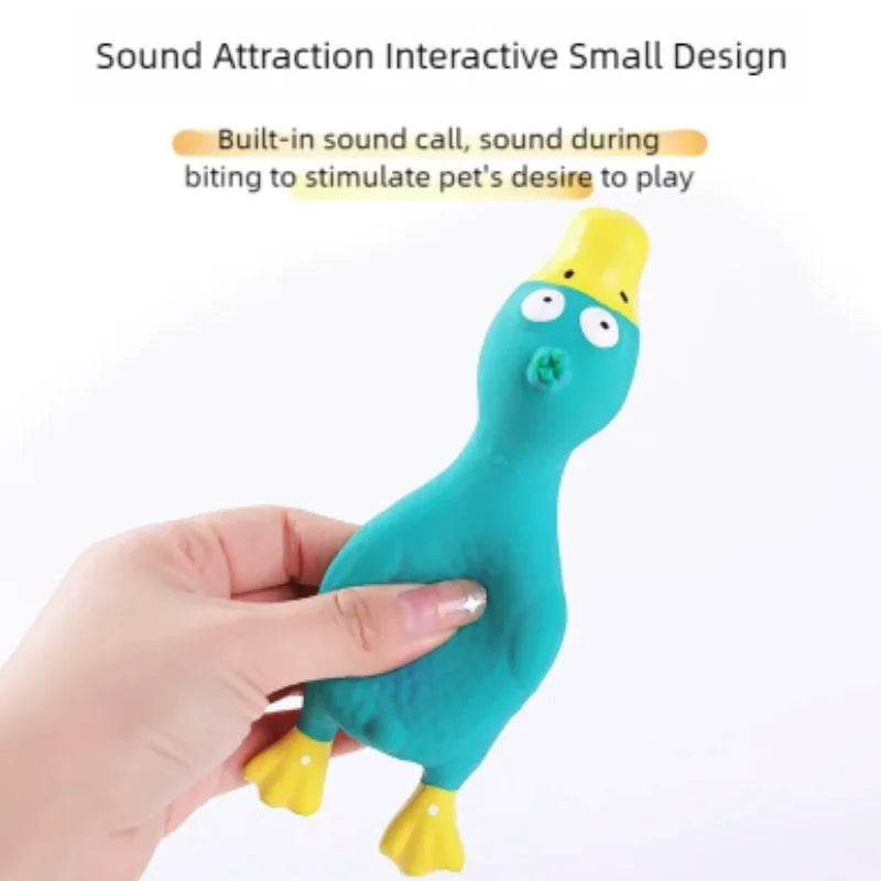Cute Dog Squeak Toy in Chicken Shape Latex Durable Chew Interactive Pet Supplies for Small to Medium Breeds