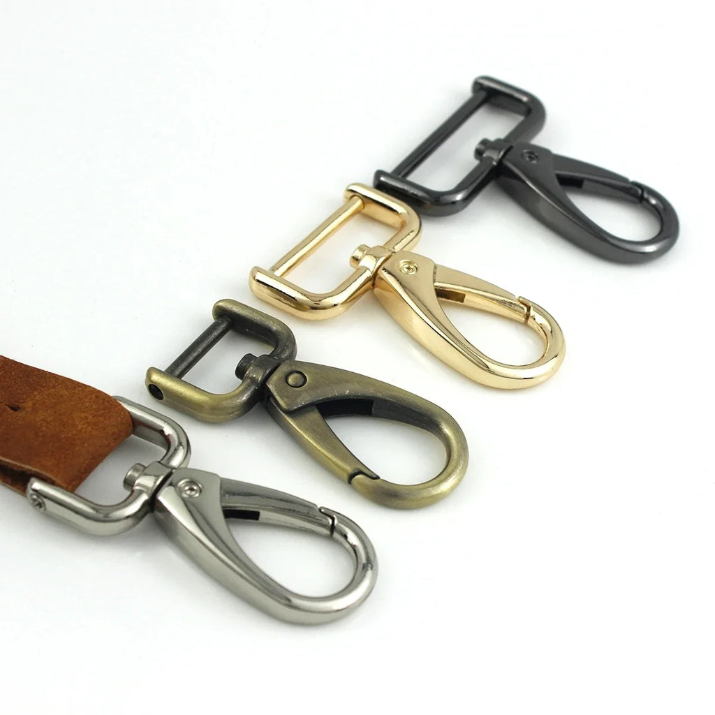 1piece Metal Detachable Snap Hook Trigger Clips Buckles for Leather Strap/ Belt Keychain Webbing Pet Leash Hooks 5 Sizes