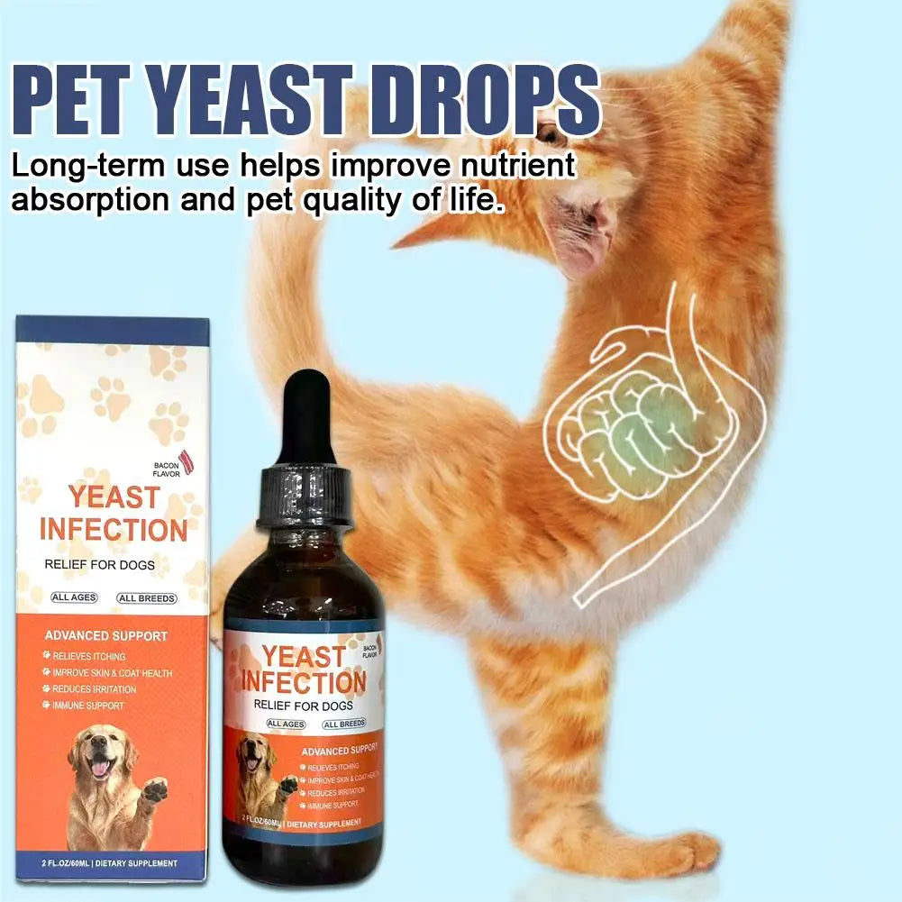 60ML High-end Dog Pet Drops Gentle Care Supplement To Maintain Healthy Coat and Skin for Dogs Herbal drops PET CARE