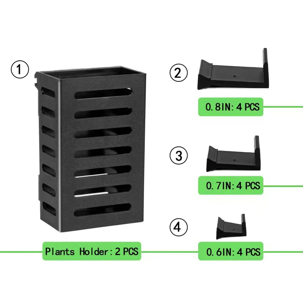 Pet Fish Tank Decorations Aquarium Plant Stand Adsorbable Hydroponic Plant Storage Plastic Aquarium Square Hollow Storage Basket