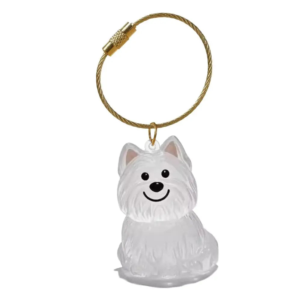 Clear Pet Fur Keepsake Capsule Keychain in Ten Styles