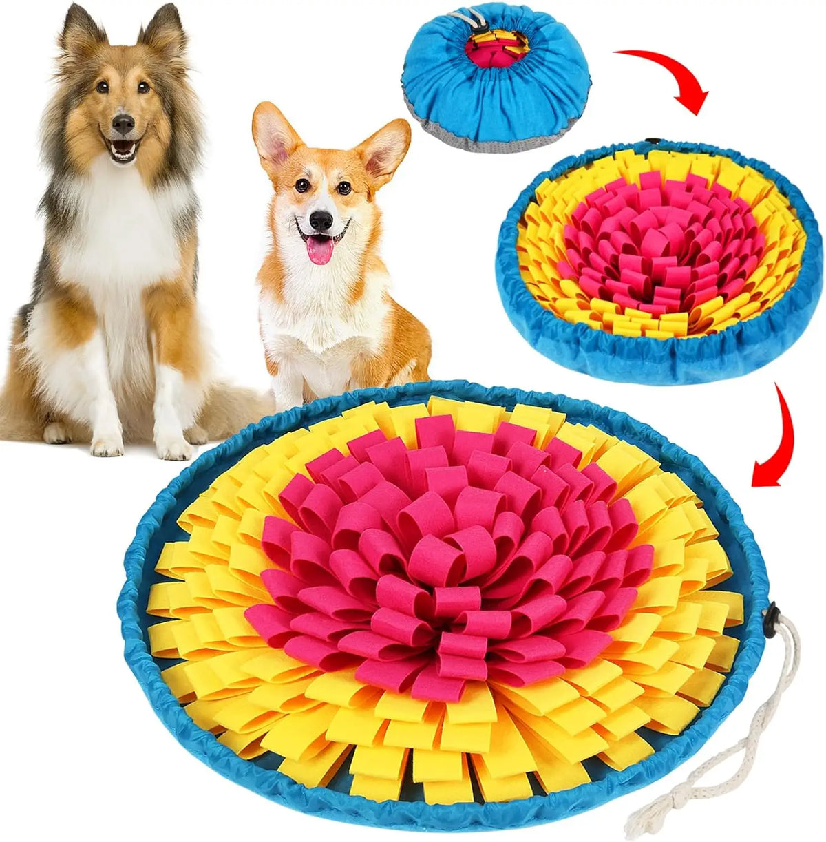 Adjustable Snuffle Mat for Small, Medium & Large Dogs