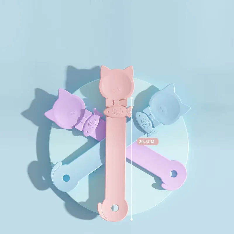 1/3PCS Cat Strip Feeder Spoon Long Handle Lickable Wet Food Feeder for Cats Pet Meat Mud Food Squeeze Dispense Spoon Pet Supplie