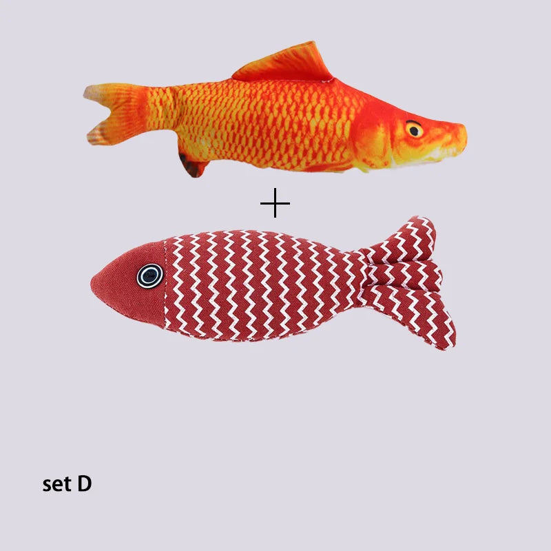 Catnip Fish Toy for Indoor Cats, Single or Set