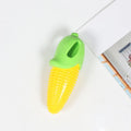 Squeaky Dog Chew Toy Simulation Carrot Corn Shape Bite-Resistant Teeth Cleaning Interactive Training Pet Supplies