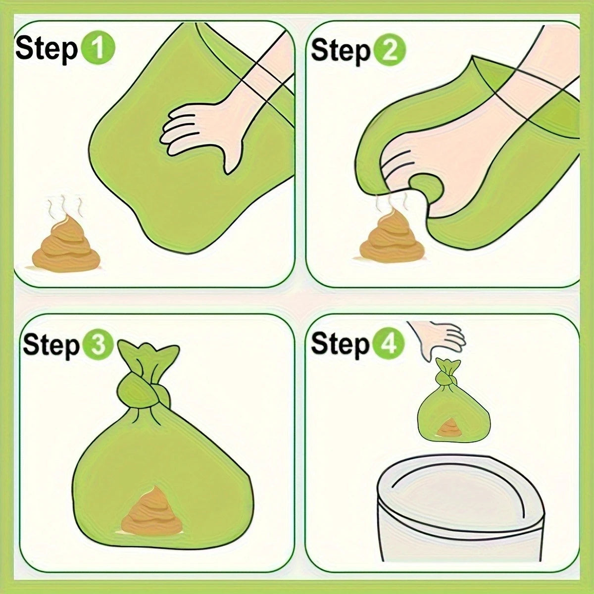 2/60Rolls Degradable Dog Poop Bags,Portable Leak-Proof Odor-Control Pet Waste Bags for Cats and Dogs, Suitable for Outdoor Use