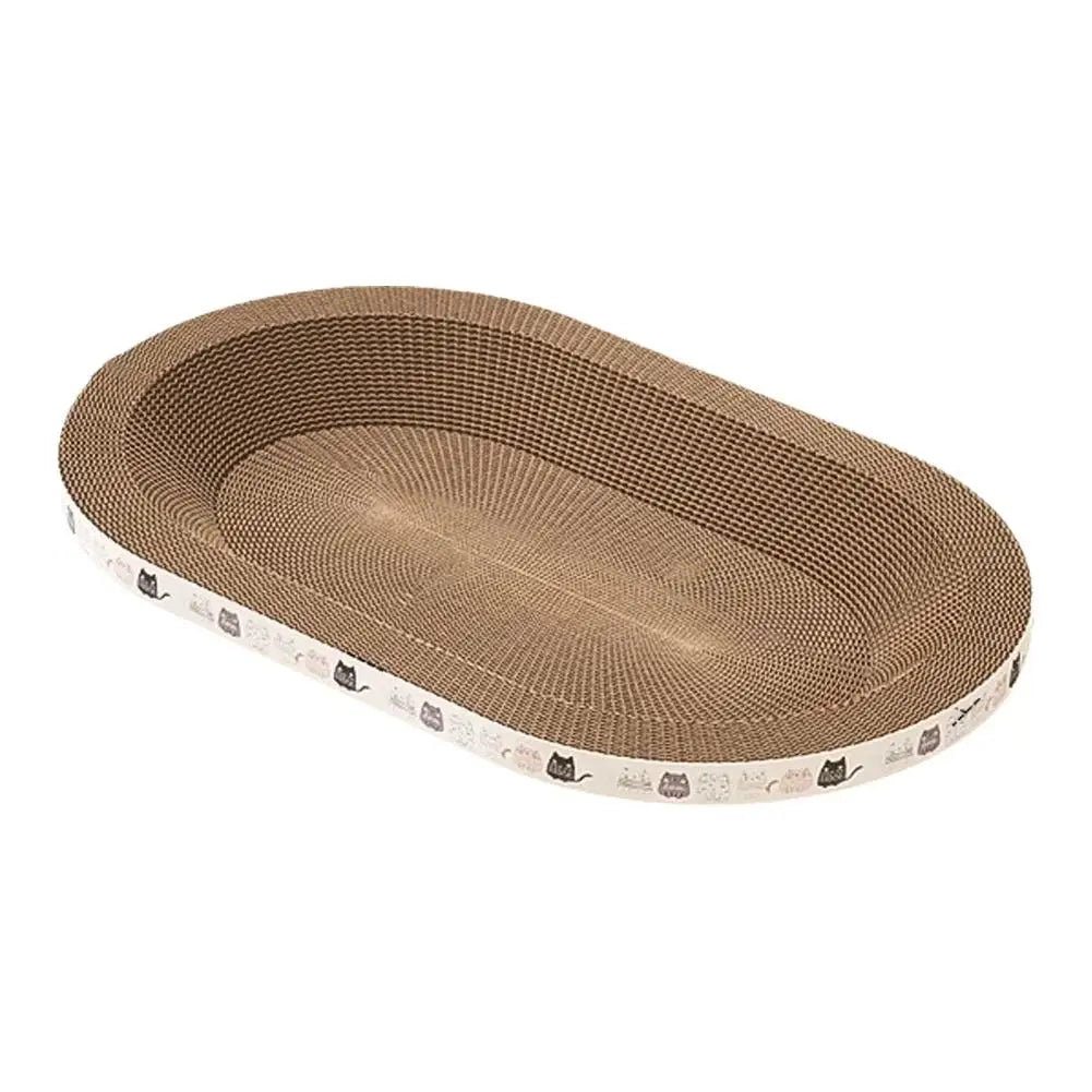 Winter Corrugated Cat Scratcher Cat Scrapers Round Oval Grinding Claw Toys for Cats Wear-Resistant Cat Bed Nest Cat Accessories