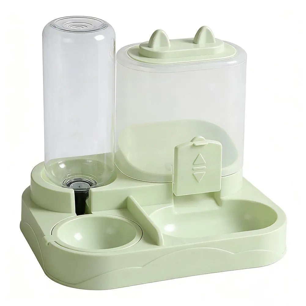 Automatic Pet Feeder with Water Fountain and Food Storage