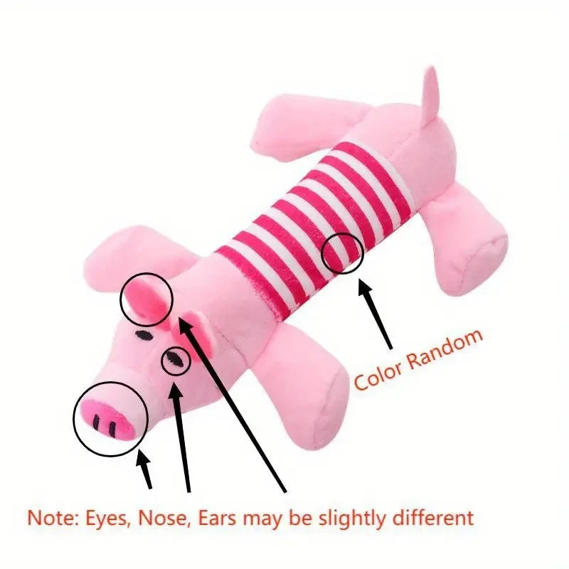 Pig Elephant Design Durable Interactive Dog Toy - Squeaky Chew Toy for Aggressive Chewers - Long-Lasting Pet Supplies