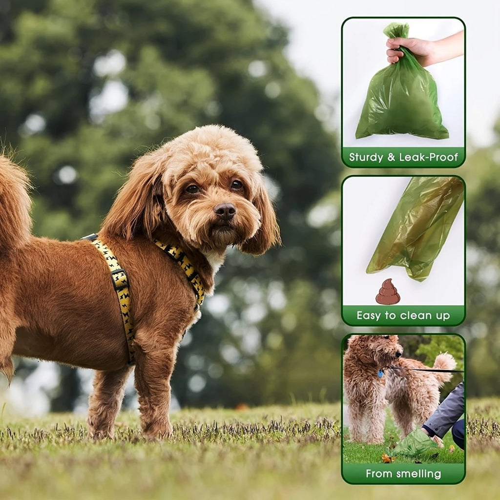 2/60Rolls Degradable Dog Poop Bags,Portable Leak-Proof Odor-Control Pet Waste Bags for Cats and Dogs, Suitable for Outdoor Use
