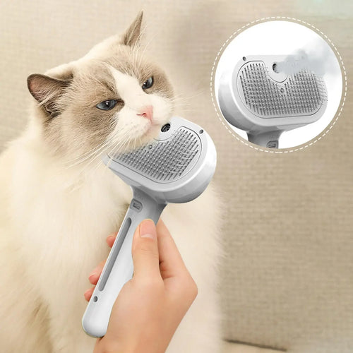 3-in-1 Steamy Spray Brush for Dogs & Cats, Home or Travel