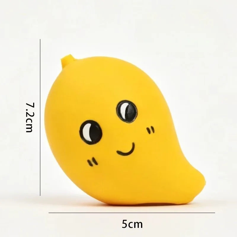 Pet Latex Toy Lemon, Mango, Pear - Dog Chew Toy, Bite-Resistant, Squeaky, for Puppies Small Dogs, Teething Cleaning