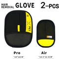 2 in 1 Pet Hair Removal Mitts for Cats Dogs Electrostatic Grooming Glove Reusable Washable with Lint Roller Brush Safe Non Toxic