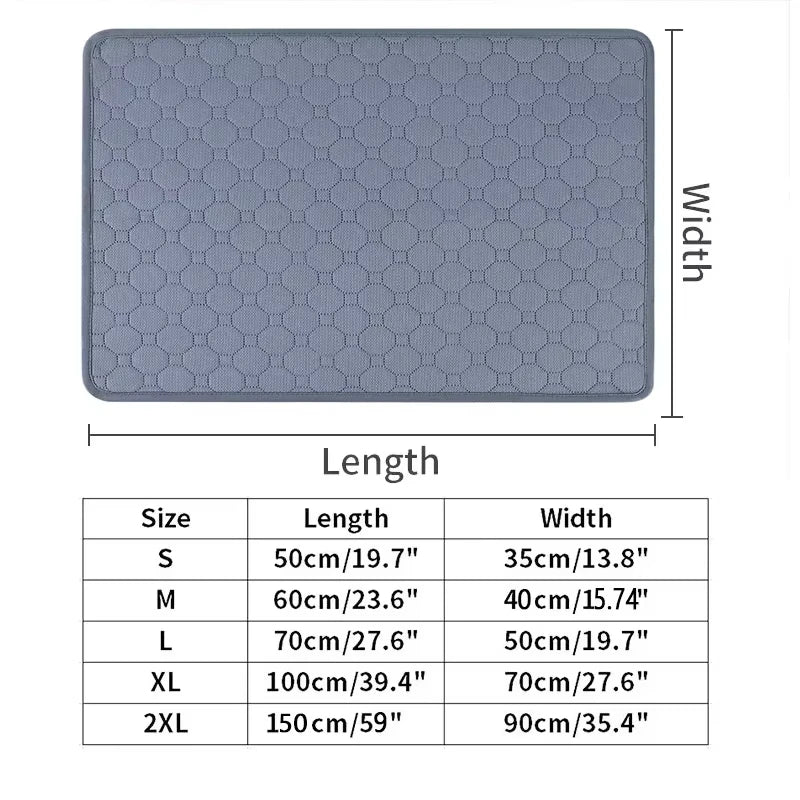Dog Pee Pad Reusable Washable Dog Urine Mat Car Seat Floor Sofa Waterproof Absorbent Puppy Cat Training Diaper Mat Pet Supplies