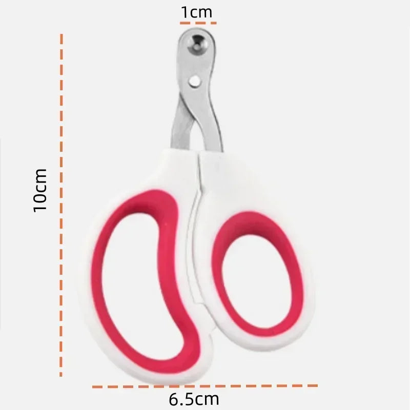Pet Nail Clippers for Cats Anti Bleeding Design Pet Dog Nail Trimmer for Small Dogs Grooming Scissors Durable Stainless Steel