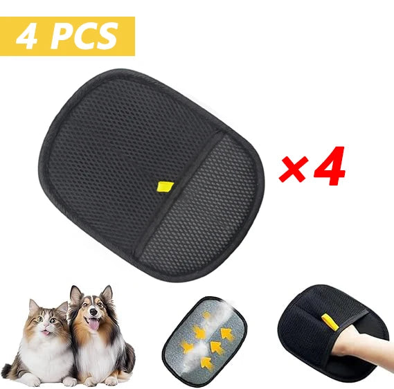 Reusable Plastic Pet Hair Removal Gloves, 1 to 4 Pack