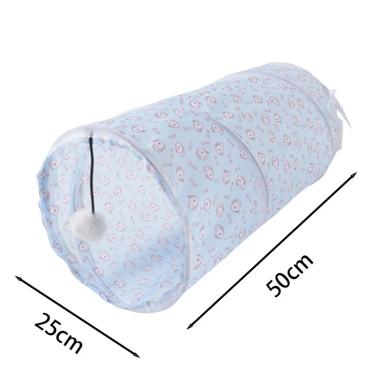 Hot Foldable Cat Tunnel Tube Interactive Fun Kitty Training Toy Boredom Buster for Puppy Kitten Pet Supplies Cat Accessory