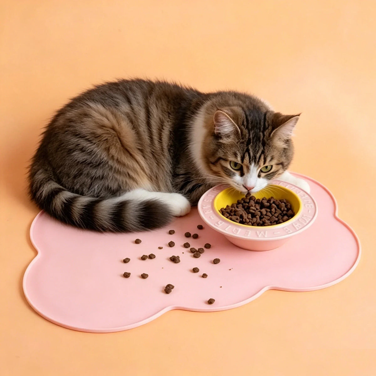 Pet Food Mat Pet Waterproof Mat Dog Cat Bowl Mat Silicone Non-slip Pet Feeding Mat Leak-proof Dog Eating Bowl Tray Cushion
