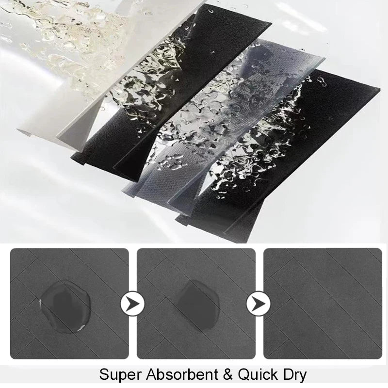 Pet Feeding Mat-Absorbent Pet Placemat for Food and Water Bowl with Waterproof Rubber Backing Quick Dry Water Mat for Dog Cat