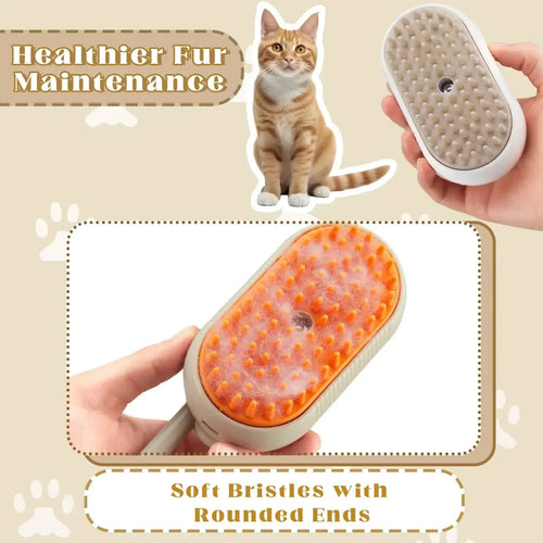 3-in-1 Steam Grooming Brush for Cats & Dogs – 1 or 2 Pack