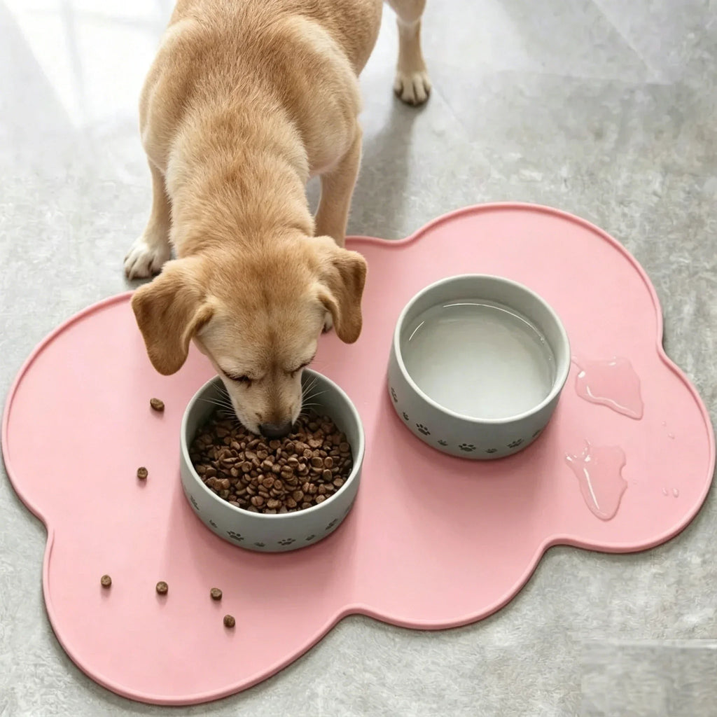 Pet Food Mat Pet Waterproof Mat Dog Cat Bowl Mat Silicone Non-slip Pet Feeding Mat Leak-proof Dog Eating Bowl Tray Cushion