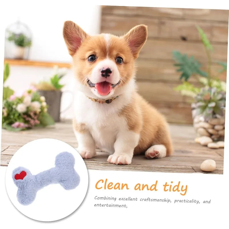 Cute love bone plush vocal dog toys containing bb called grinding teeth bite resistant interactive play pet supplies