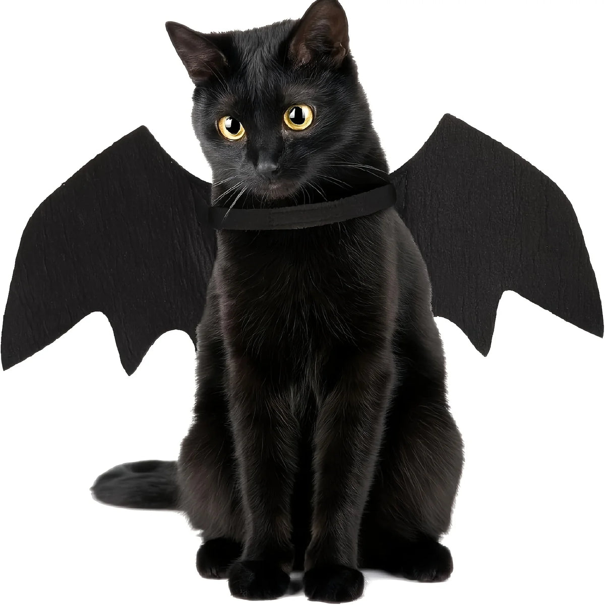 Pet Bat Wings Adjustable Costume, Soft Polyester Material, Cute Cosplay Outfit for Cats Small Dogs Halloween Party