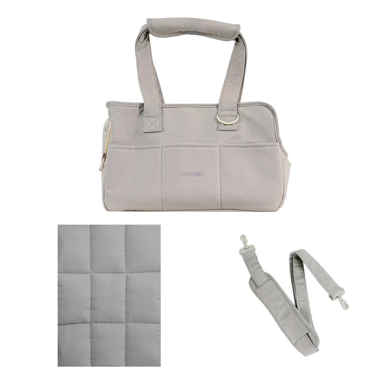 Cotton Shoulder Handbag Carrier with Pillow, Mat or Strap Options