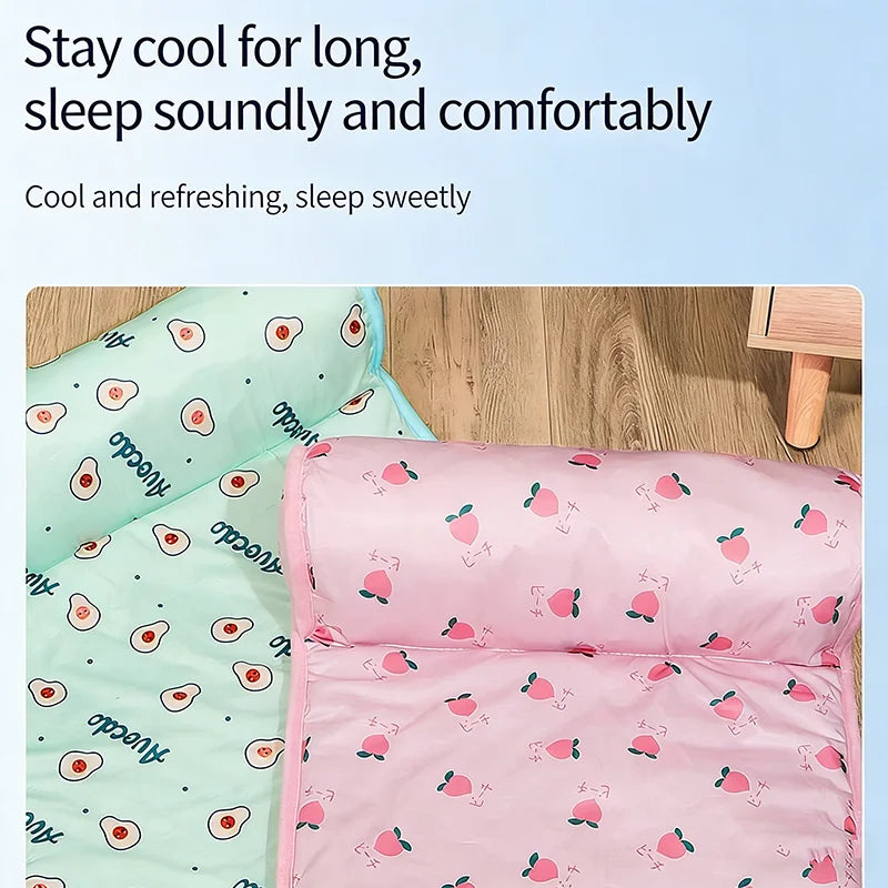 Summer Pet Ice Pad Cooling Mat Breathable Ice Silk Cushion Non Slip Washable Heat Dissipation Sleeping Pad Dog Cat Nest