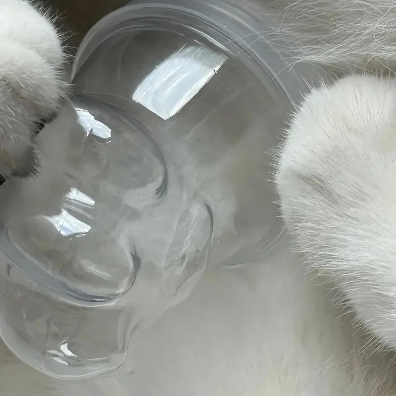 Transparent Pet Fur Keepsake Bottle Pet Cat Hair Storage Jar Kawaii Cat Paw Shape Candy Jars  Multi-purpose Pet Memorial Gift