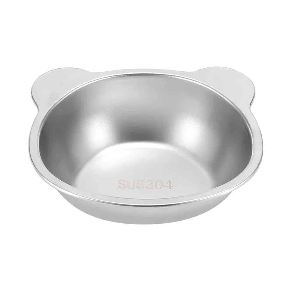 15-Degree Tilted Stainless Steel Cat Bowl with Raised Stand