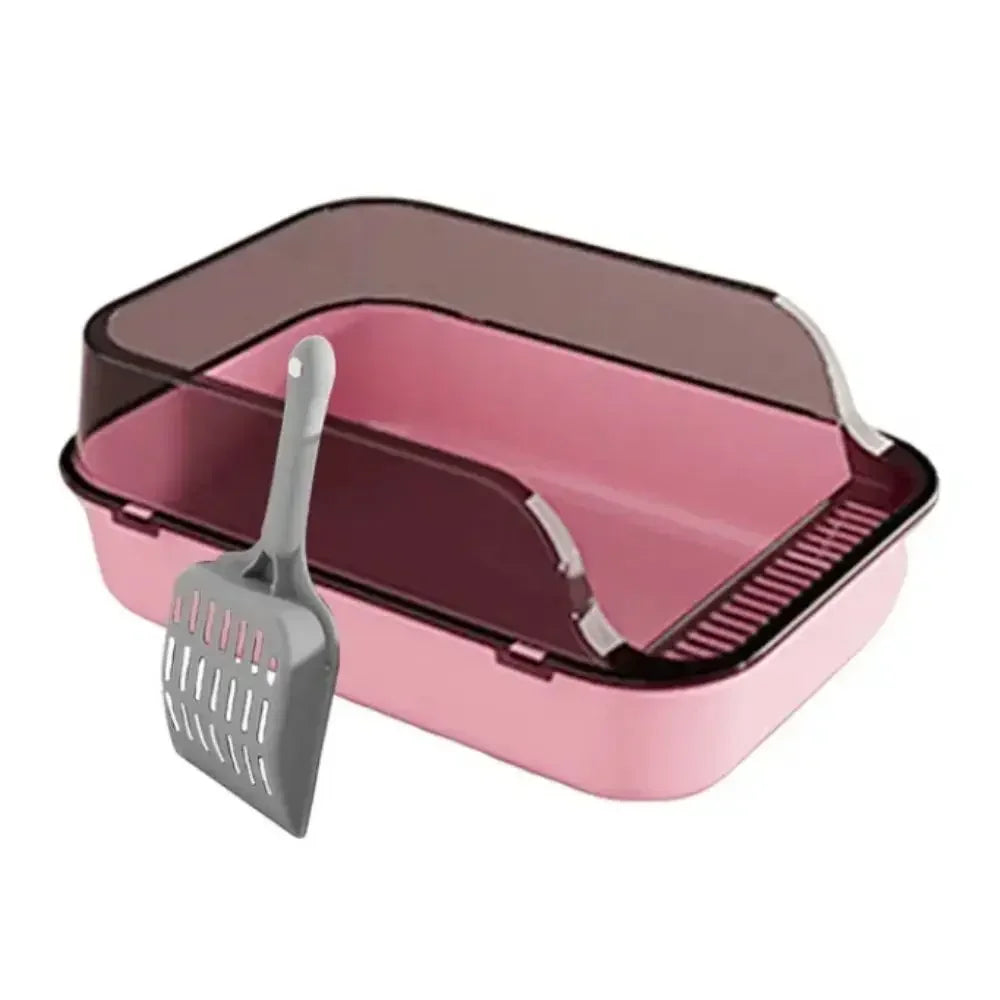 Open Top Cat Litter Box Bedpan Splashproof with High Side Kitten Litter Pan Kitten Toilet for Small Pets Rabbit Indoor Cats Pet