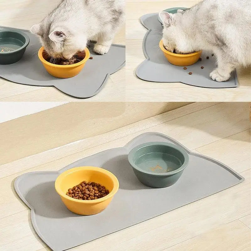 Silicone Pet Mat Pet Food Feeding Pad Waterproof Dog Cat Bowl Food Mat Puppy Feeder Tray Water Cushion Placemat