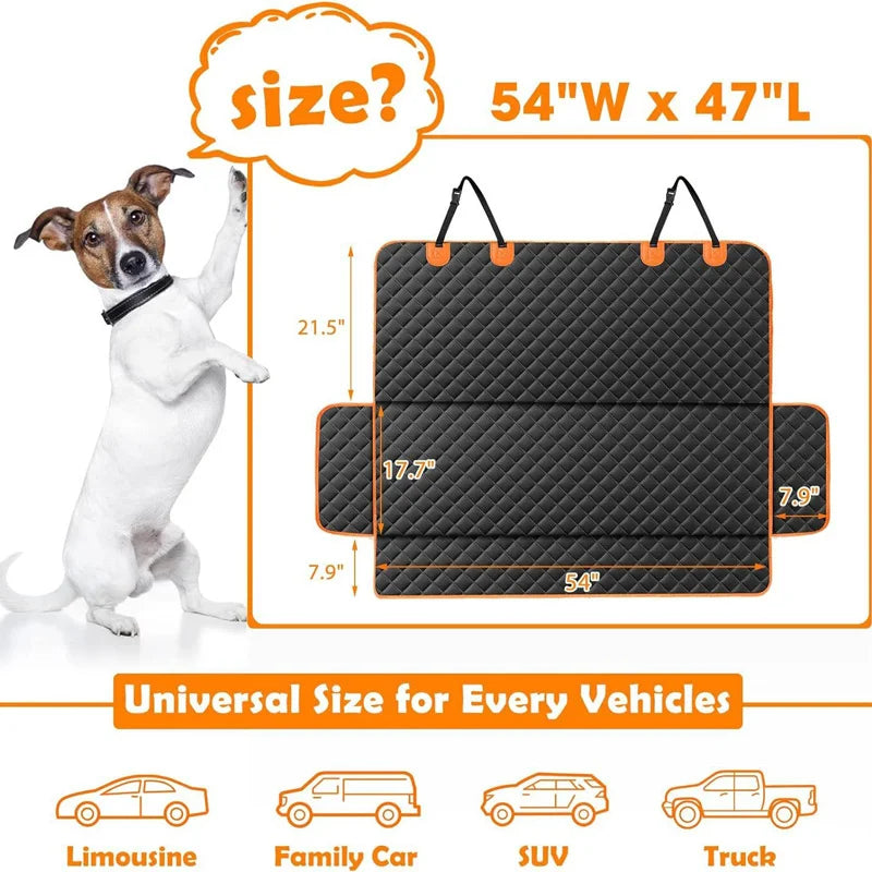 Dog Car Seat Cover Waterproof Pet Dog Carriers Travel Mat Hammock For Small Medium Large Dogs Car Rear Back Seat Safety Pad