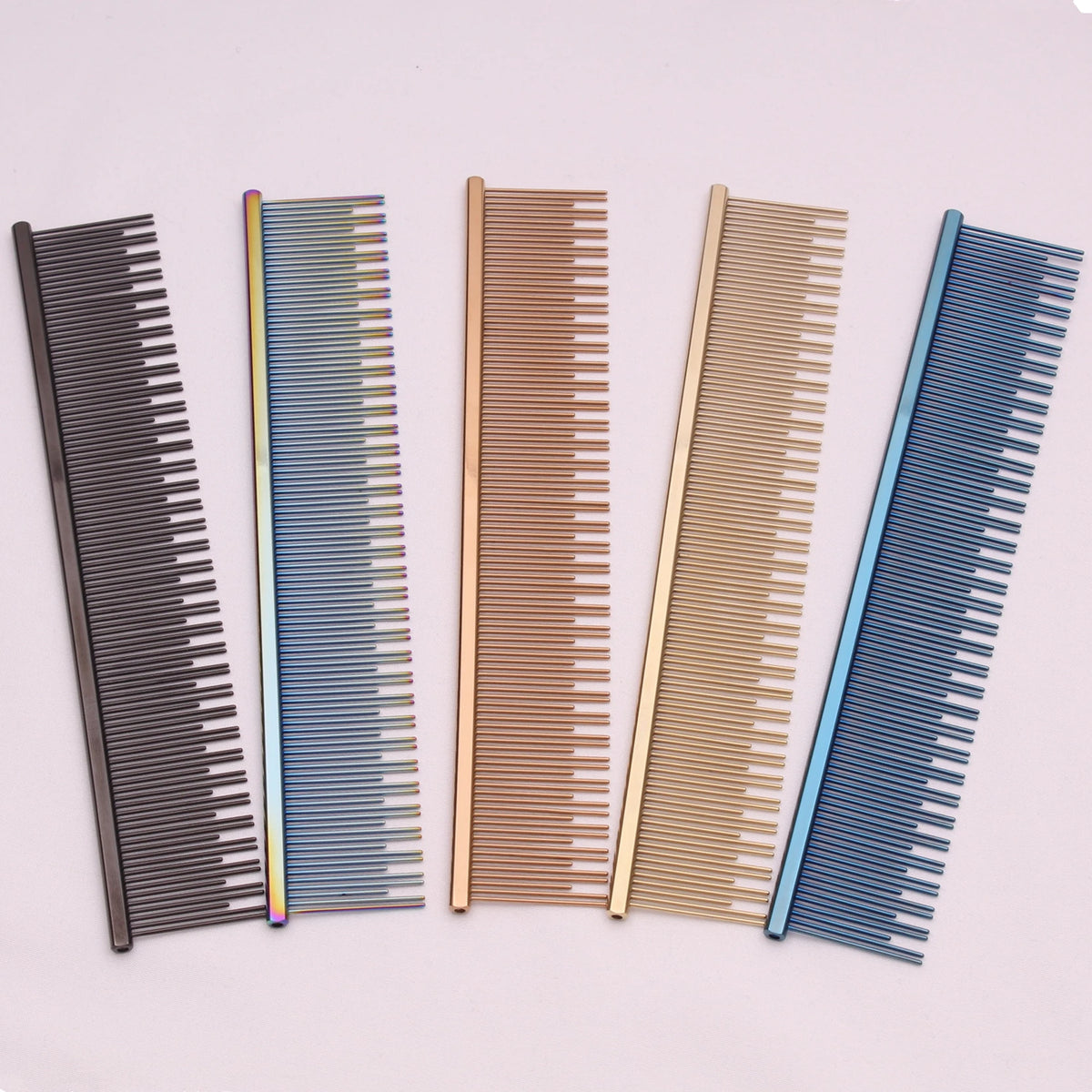 Pet Grooming Combs Aluminum Alloy Brush For Dogs Boundary Knot Massage Tools Professional Salon Cat Hair Cleaning Crescent 7900#