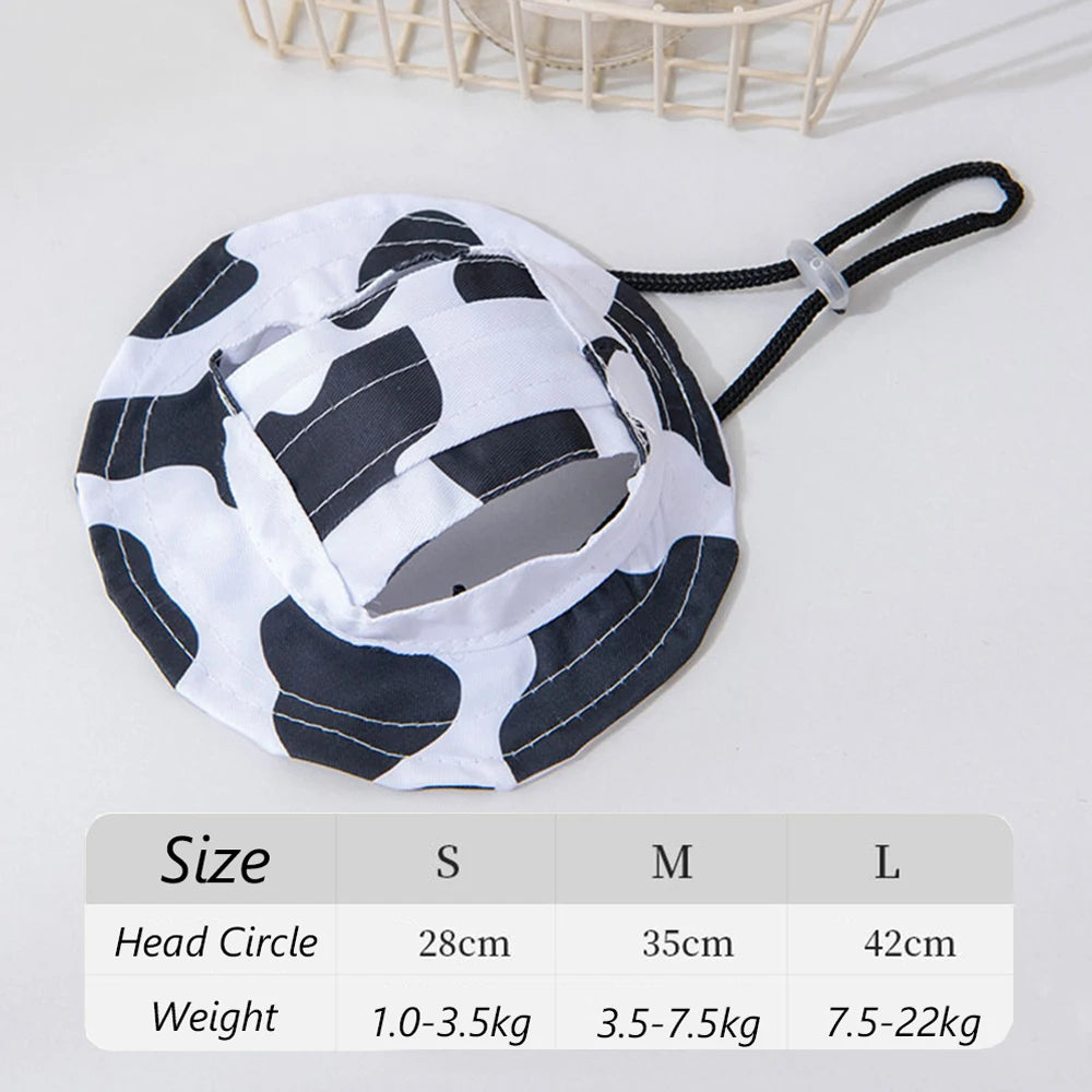 Adjustable Bucket Hat for Small Dogs & Cats in Fun Prints