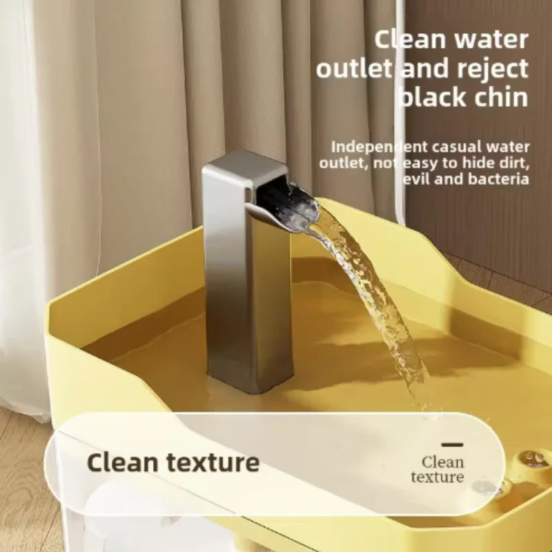 T USB Cat Water Fountain with Auto Filter Transparent Anti-Dry Burning Recirculating Dispenser Includes Pump for Cats