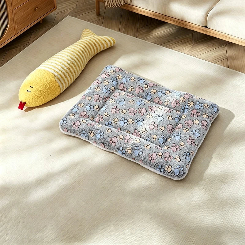 1pc Double-sided Pet Mat - Short Plush Pet Bed - Cat - Dog - Cute Pet Mat - Blanket - Warm Kitty Mat - Cat Sofa Bed