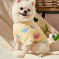 Cute Heart Print Flannel Dog Vest Soft Puppy Coat Yorkshire Pet Costume Small Medium Chihuahua Dog Clothes