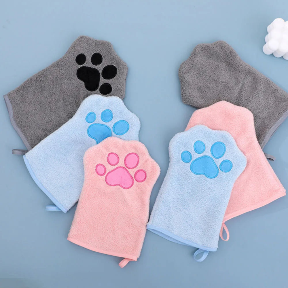Pet Towel Glove - Dog-Specific Quick-Drying Absorbent Cleaning Cloth, Cat Bath Towel, Pet Grooming Supplies