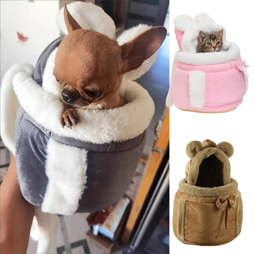 Outdoor Travel Chihuahua Puppy Dog Carrier Bacpack Winter Warm Pet Carrying Bags for Small Dogs Yorkshire Cat Nest Mascotas Home