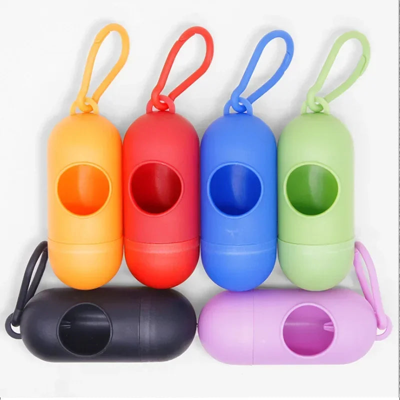 Portable Pet Poop Bag Dispenser Pill Capsule Dog Waste Outdoor Convenient Storage Case Poop Picking Pill Holder Lightweight