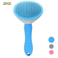 Self-Cleaning Needle Comb with Massage Bristles for Dogs & Cats