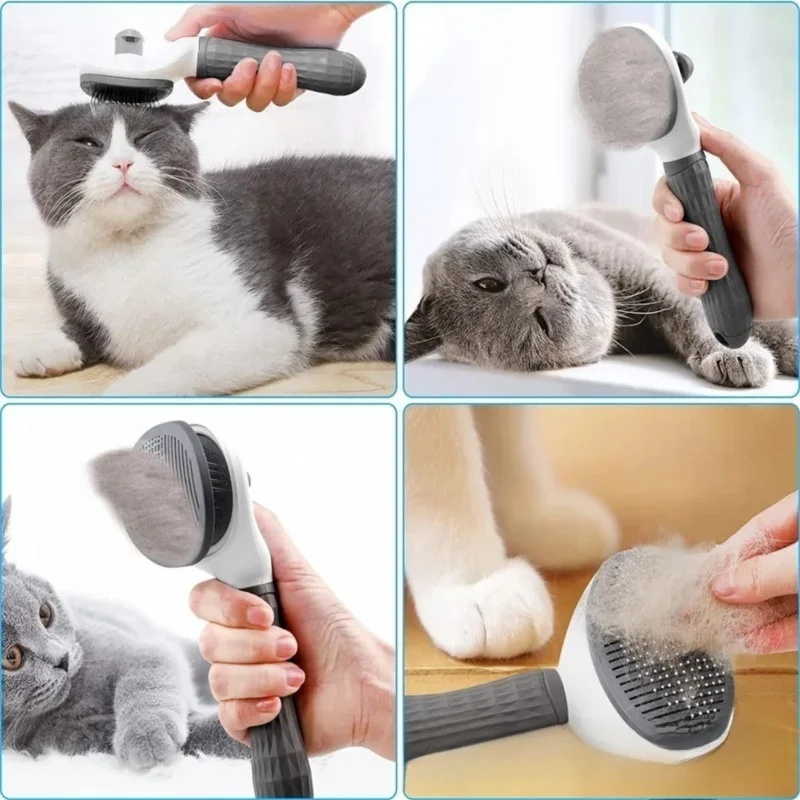 Pet Dog Brush Cat Comb Self Cleaning Pet Hair Remover Brush For Dogs Cats Grooming Tools Pets Dematting Comb Dogs Accessories