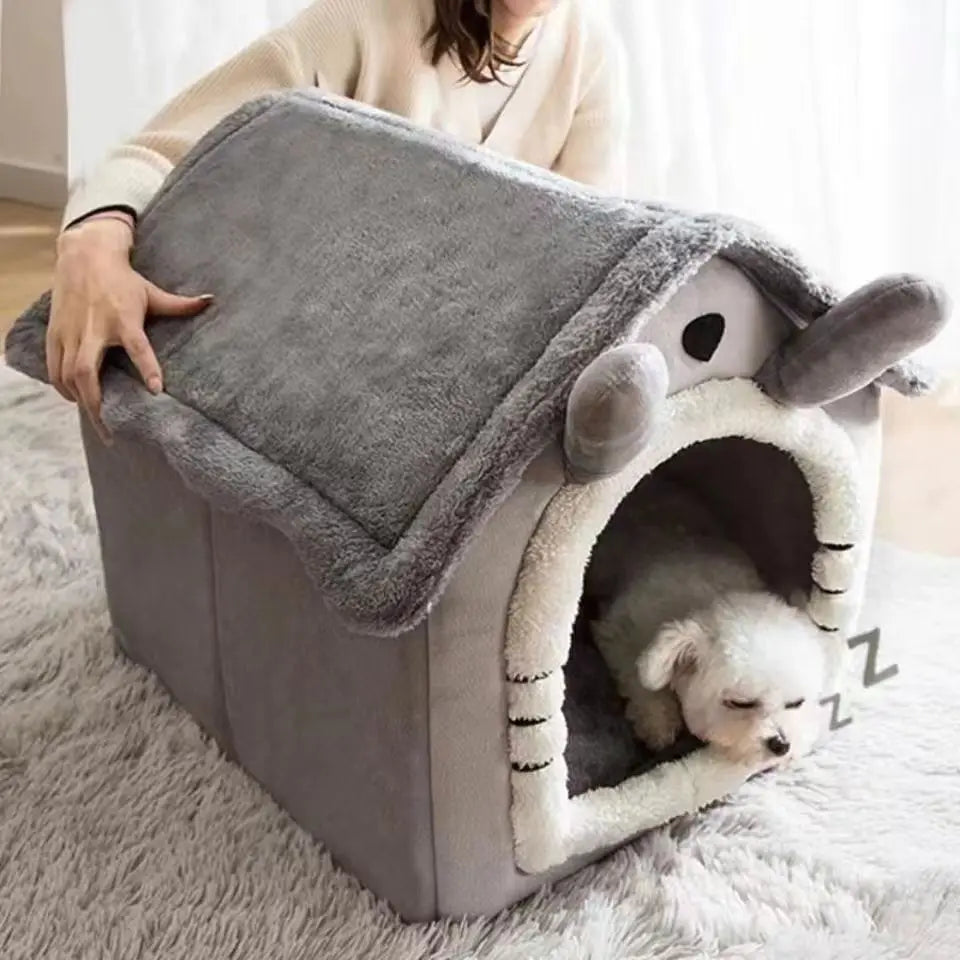 House-Style Pet Bed for Small Dogs & Cats, Removable & Washable