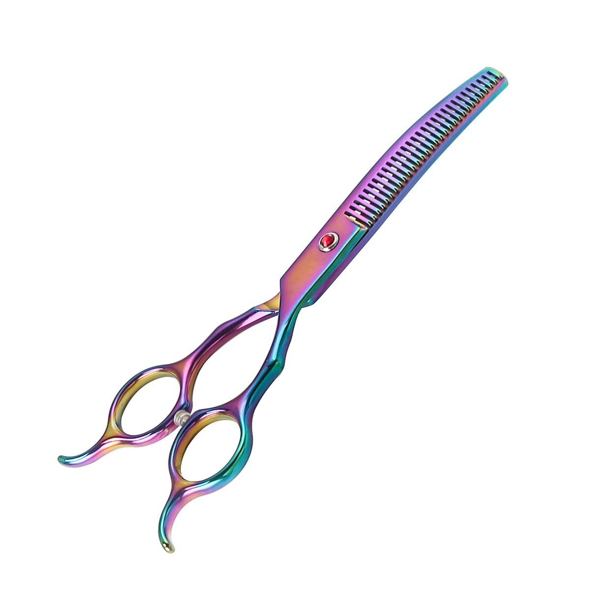 Double-Tailed Curved Scissors for Trimming Dog Fur Beautifully Professional Dog Grooming Scissors Pet Curved Thinning Shears