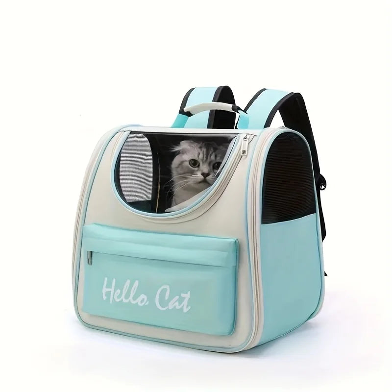 Collapsible Pet Backpack with Mesh Vent & Top Handle