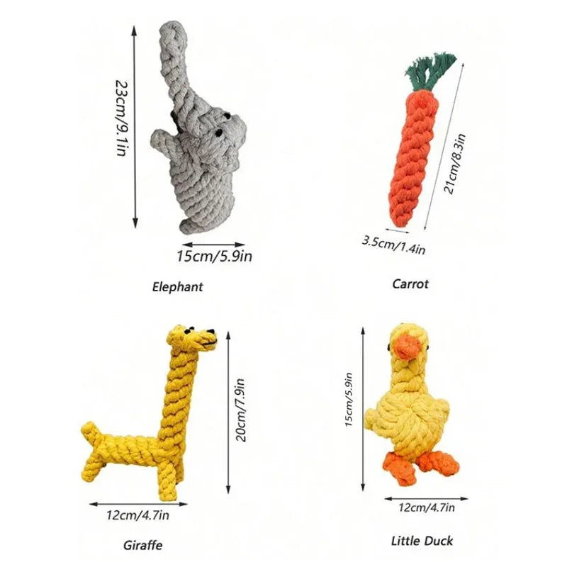Hot rope knot grinding teeth resistant hand-woven animal cotton rope small and medium-sized dog pet dog toys